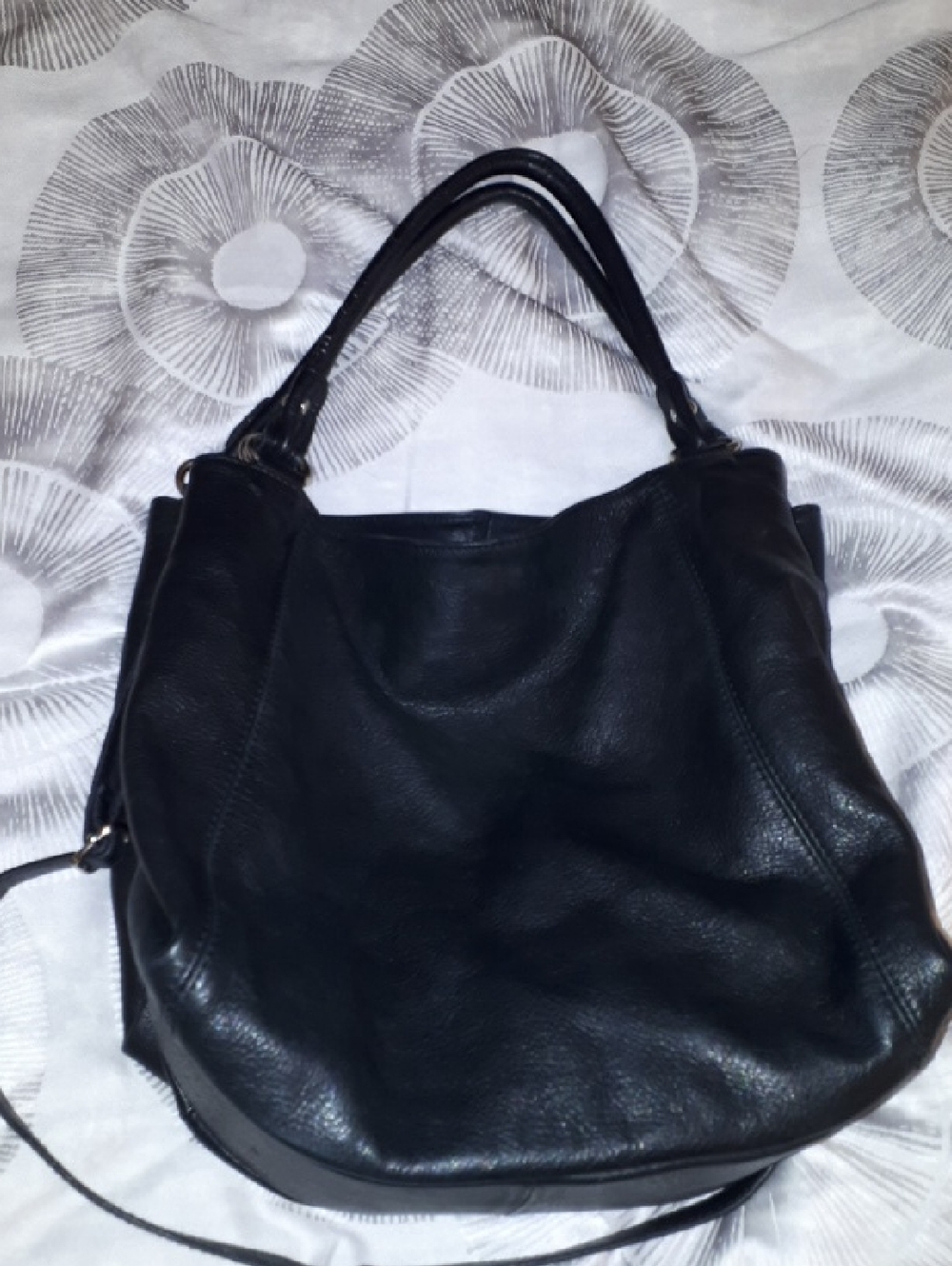 Italian Genuine Black Leather Tote Bag Minimalistic The Row CBK Quiet Luxury